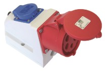 zásuvka nástěnná PCE 9225-6F COMBO 32A 5pól IP44