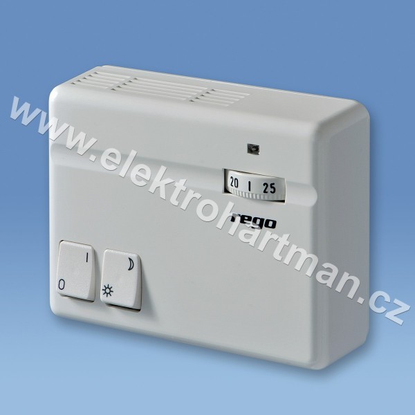 termostat pokojový REGO 972 09 klimatizační, s nočním poklesem 230V 2A IP30***