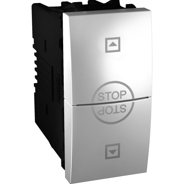 spínač žaluziový Unica Aluminium MGU3.108T.30, 1 modul