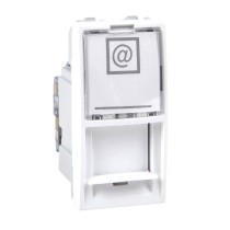 zásuvka datová UTP Cat.6 1xRJ45 S-One 1 modul Unica Polar MGU3.414.18