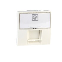 zásuvka datová UTP Cat.6 1xRJ45 S-One 2 modul Unica Marfil MGU3.415.25