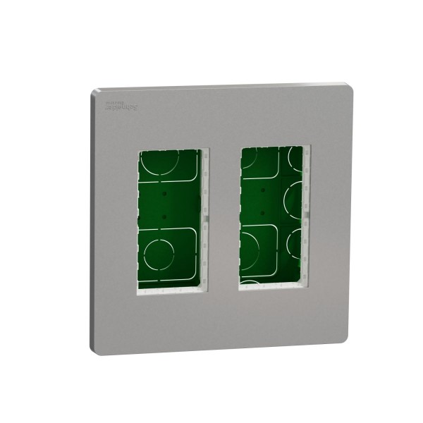 jednotka centrální 2x4 modulů zapuštěná, Aluminium Unica System+ NU172430
