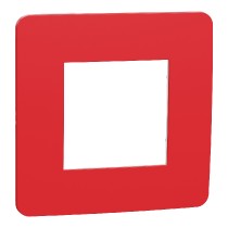 rámeček krycí jednonásobný, Red/Bílý Unica Studio Color NU280213