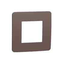rámeček krycí jednonásobný, Chocolate/Bílý Unica Studio Color NU280216