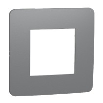 rámeček krycí jednonásobný, Dark Grey/Bílý Unica Studio Color NU280221