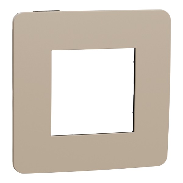 rámeček krycí jednonásobný, Taupe/Černý Unica Studio Color NU280228