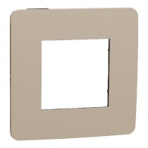 rámeček krycí jednonásobný, Taupe/Černý Unica Studio Color NU280228
