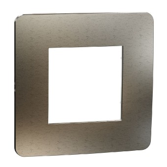 rámeček krycí jednonásobný, Bronze/Bílý Unica Studio Metal NU280250M