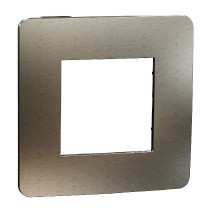 rámeček krycí jednonásobný, Bronze/Černý Unica Studio Metal NU280252M