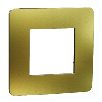 rámeček krycí jednonásobný, Gold/Černý Unica Studio Metal NU280262M