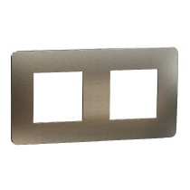 rámeček krycí dvojnásobný, Bronze/Bílý Unica Studio Metal NU280450M