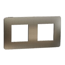 rámeček krycí dvojnásobný, Bronze/Černý Unica Studio Metal NU280452M