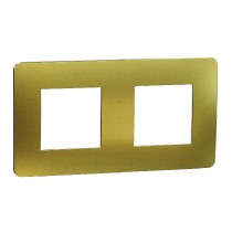 rámeček krycí dvojnásobný, Gold/Bílý Unica Studio Metal NU280459M