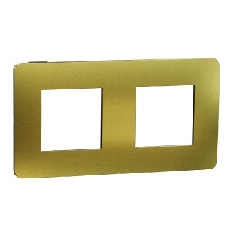 rámeček krycí dvojnásobný, Gold/Černý Unica Studio Metal NU280462M
