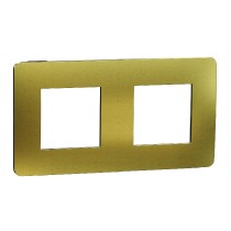 rámeček krycí dvojnásobný, Gold/Černý Unica Studio Metal NU280462M