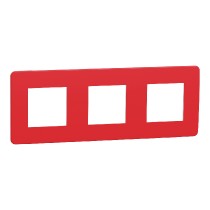 rámeček krycí trojnásobný, Red/Bílý Unica Studio Color NU280613