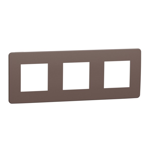 rámeček krycí trojnásobný, Chocolate/Bílý Unica Studio Color NU280616