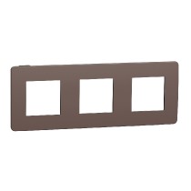 rámeček krycí trojnásobný, Chocolate/Černý Unica Studio Color NU280617