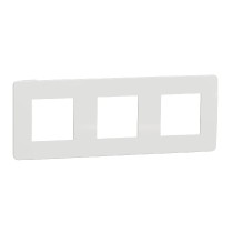 rámeček krycí trojnásobný, Bílý/Bílý Unica Studio Color NU280618