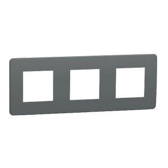 rámeček krycí trojnásobný, Dark Grey/Bílý Unica Studio Color NU280621