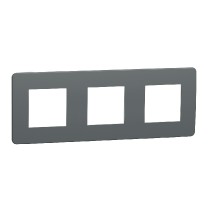 rámeček krycí trojnásobný, Dark Grey/Bílý Unica Studio Color NU280621