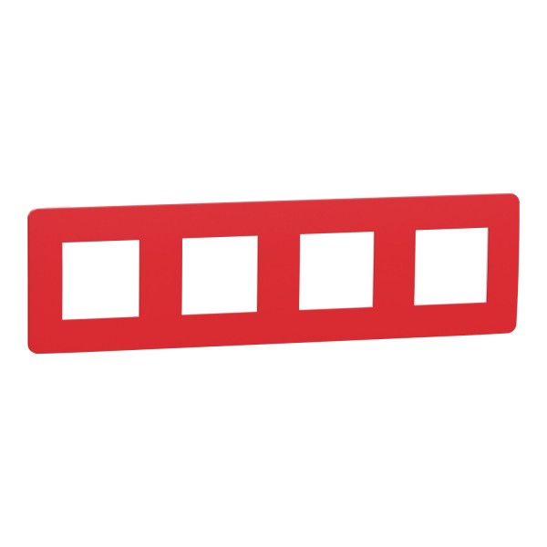 rámeček krycí čtyřnásobný, Red/Bílý Unica Studio Color NU280813