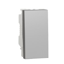 tlačítko střídavé ř.6/0, 1M, Aluminium Unica NU313630
