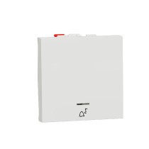 tlačítko s orientační kontrolkou řazení 1/0So "zvonek", 2M, Bílé Unica NU320618CN