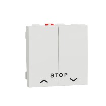 ovládač žaluziový tlačítkový 10A, 2M, Bílý Unica NU323718