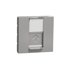 zásuvka datová 1xRJ45 Kat.5e UTP, 2M, Aluminium Unica NU341130