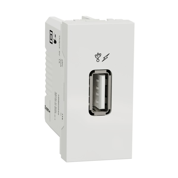 konektor uSB 2.0 nabíjecí, 1M, Bílý Unica NU342818