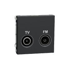 zásuvka TV/R individuální, 11 dB, 2M, Antracit Unica NU345154