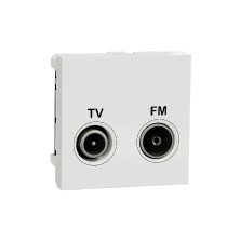 zásuvka TV/R koncová, 4 dB, 2M, Bílá Unica NU345218