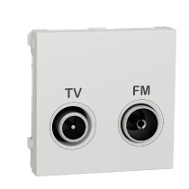 zásuvka TV/R průběžná 1,5 dB, 2M, Bílá Unica NU345318