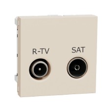 zásuvka TV-R/SAT individuální 2 dB, 2M, Béžová Unica NU345444