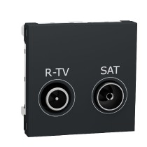 zásuvka TV-R/SAT individuální 2 dB, 2M, Antracit Unica NU345454