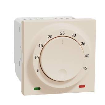 termostat prostorový otočný 2M, Béžový Unica NU350144