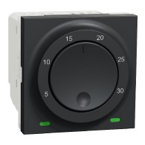 termostat prostorový otočný 2M, Antracit Unica NU350154