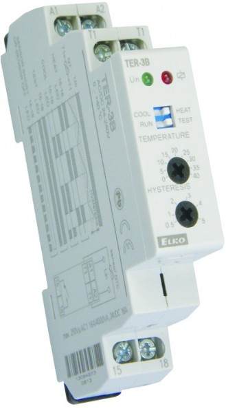 termostat TER-3B ELKO rozmezí 0 až +40°C