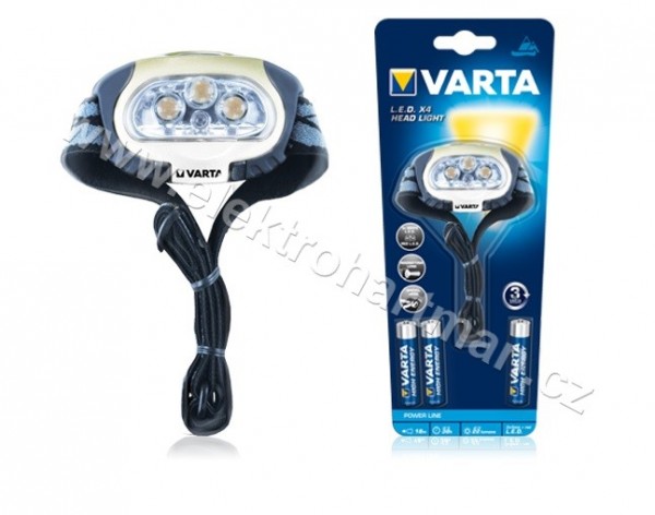svítilna čelovka Varta 17631 LED x4 Head Light 3AAA