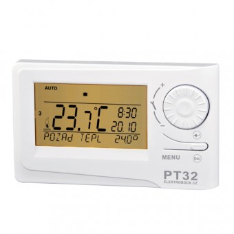 termostat PT32 podsvícený LCD,PI nebo hystereze,týd.program