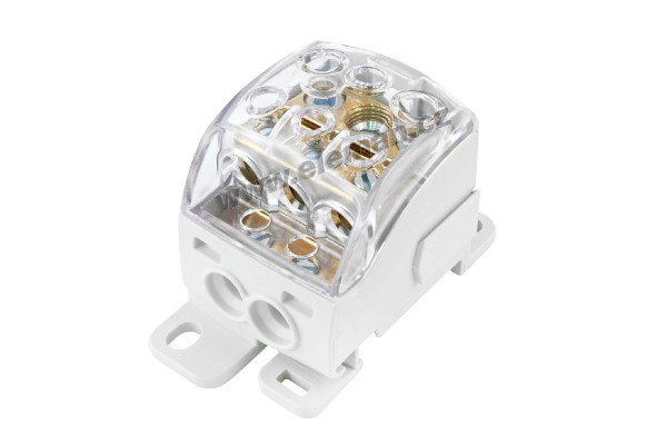 blok pro rozdělení fází PDB 220 (PVB 160), 1pól., 210A, 690V, šedý/průhl. víko, na DIN