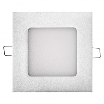 svítidlo LED EMOS vestavné, čtverec 6W 450lm 4000K neutrální bílá, stříbrná ZD2222