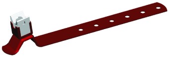 podpěra vedení universální Niro -Clip délka 210mm červená 111019 RO, pevný