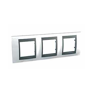 rámeček trojnásobný Unica Top white/grafit MGU66.006.292