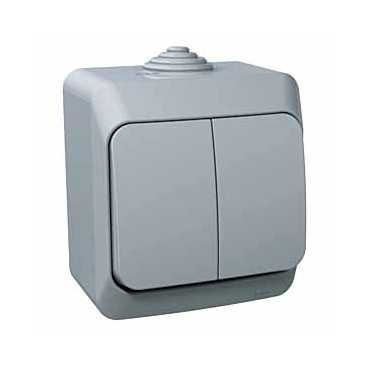 vypínač č.5 CEDAR PLUS IP44 WDE000650 šedá