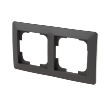 rámeček dvojnásobný, pro vodorovnou i svislou montáž; Zoni, matná černá / bílá 3901T-A00020 137_obr2