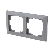 rámeček dvojnásobný, pro vodorovnou i svislou montáž; Zoni, šedá / bílá 3901T-A00020 141_obr2