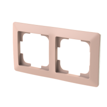 rámeček dvojnásobný, pro vodorovnou i svislou montáž; Zoni, pudrová / bílá 3901T-A00020 142_obr2