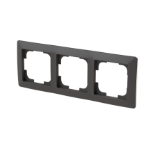 rámeček trojnásobný, pro vodorovnou i svislou montáž; Zoni, matná černá / bílá 3901T-A00030 137_obr2
